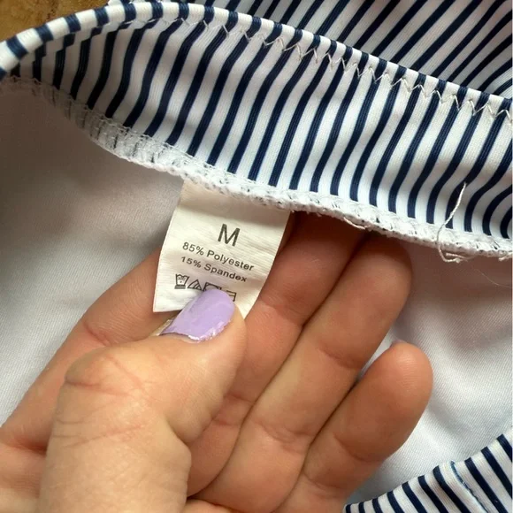 Striped Ruffle Bikini Set - Picture 10 of 10